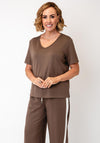 Malissa J One Size Relaxed Plain T-Shirt, Brown