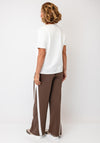 Malissa J One Size Relaxed Plain T-Shirt, White