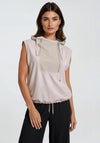 Malissa J One Size Sleeveless Hooded Top, Grey