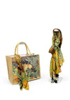 Malissa J Safari Print Large Tote Bag Set, Green Multi