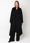 Malissa J One Size Stud Trim Coatigan & Scarf, Black