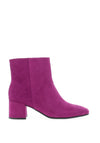 Marco Tozzi Faux Suede Block Heel Boots, Grape