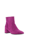 Marco Tozzi Faux Suede Block Heel Boots, Grape