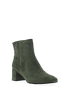 Marco Tozzi Faux Suede Block Heel Boots, Forest Green