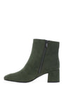 Marco Tozzi Faux Suede Block Heel Boots, Forest Green