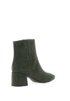 Marco Tozzi Faux Suede Block Heel Boots, Forest Green