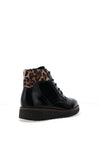 Marco Tozzi Patent Laced Boots, Navy