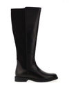 Marco Tozzi Mixed Leather Knee High Flat Boots, Black