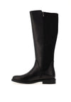 Marco Tozzi Mixed Leather Knee High Flat Boots, Black