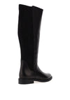 Marco Tozzi Mixed Leather Knee High Flat Boots, Black