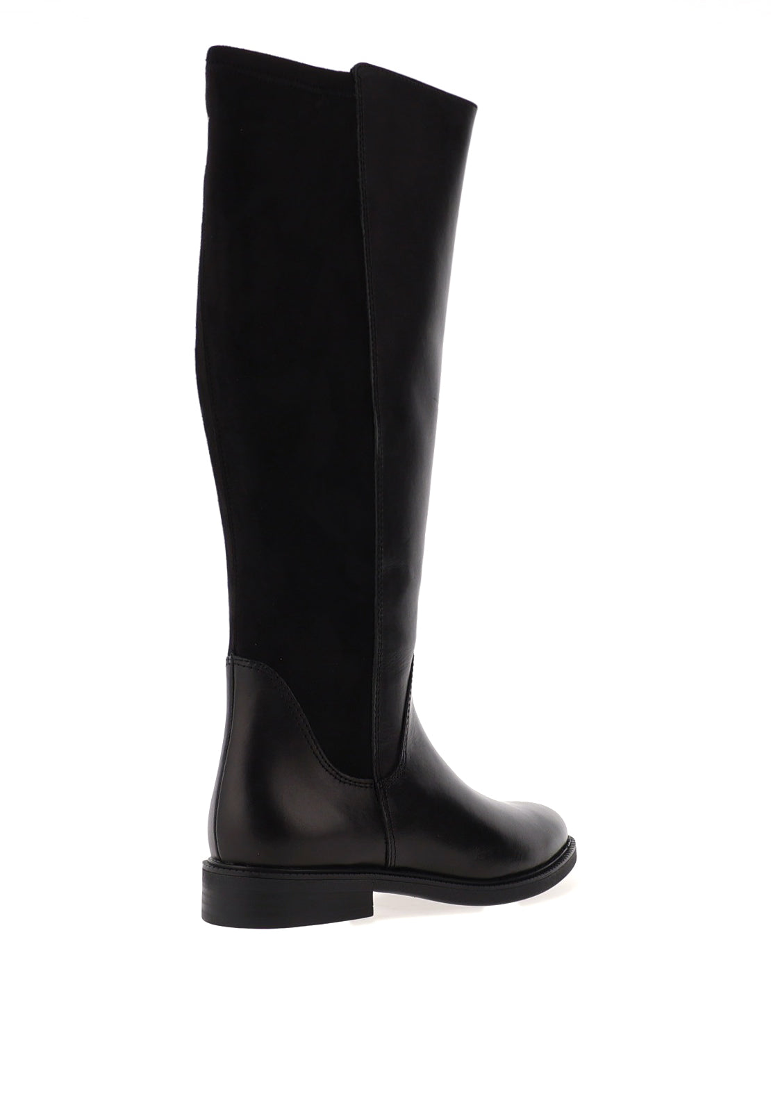 Marco Tozzi Mixed Leather Knee High Flat Boots, Black