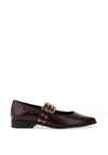 Marco Tozzi Buckle Ballet Pumps, Wine