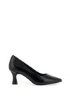Marco Tozzi Faux Patent Leather Tapered Heeled Shoes, Black