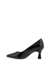 Marco Tozzi Faux Patent Leather Tapered Heeled Shoes, Black