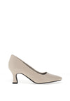 Marco Tozzi Faux Leather Tapered Heeled Shoes, Cream