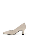 Marco Tozzi Faux Leather Tapered Heeled Shoes, Cream