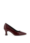 Marco Tozzi Faux Patent Leather Tapered Heeled Shoes, Burgundy