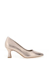 Marco Tozzi Faux Leather Tapered Heeled Shoes, Platinum