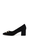 Marco Tozzi Faux Suede Slip On Heeled Shoes, Black