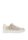 Marco Tozzi Shimmering Perforated Trainers, Dune
