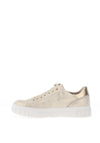 Marco Tozzi Shimmering Perforated Trainers, Dune