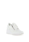 Marco Tozzi Zip Detail Wedge Trainers, White