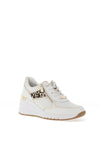 Marco Tozzi Zip Detail Wedge Trainers, White & Dune