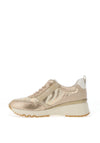 Marco Tozzi Zebra Printed Platform Sole Trainer, Gold