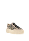 Marco Tozzi Leopard Printed Platform Trainers, Gold