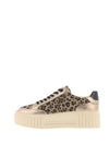 Marco Tozzi Leopard Printed Platform Trainers, Gold