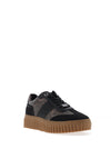 Marco Tozzi Leopard Printed Platform Trainers, Black