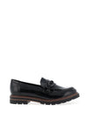 Marco Tozzi Patent Loafers, Black