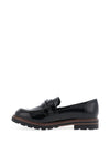 Marco Tozzi Patent Loafers, Black