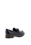 Marco Tozzi Patent Loafers, Navy