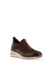 Marco Tozzi Front Zip Wedge Trainers, Wine