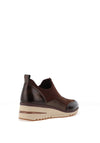 Marco Tozzi Front Zip Wedge Trainers, Wine