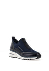 Marco Tozzi Front Zip Wedge Trainers, Navy
