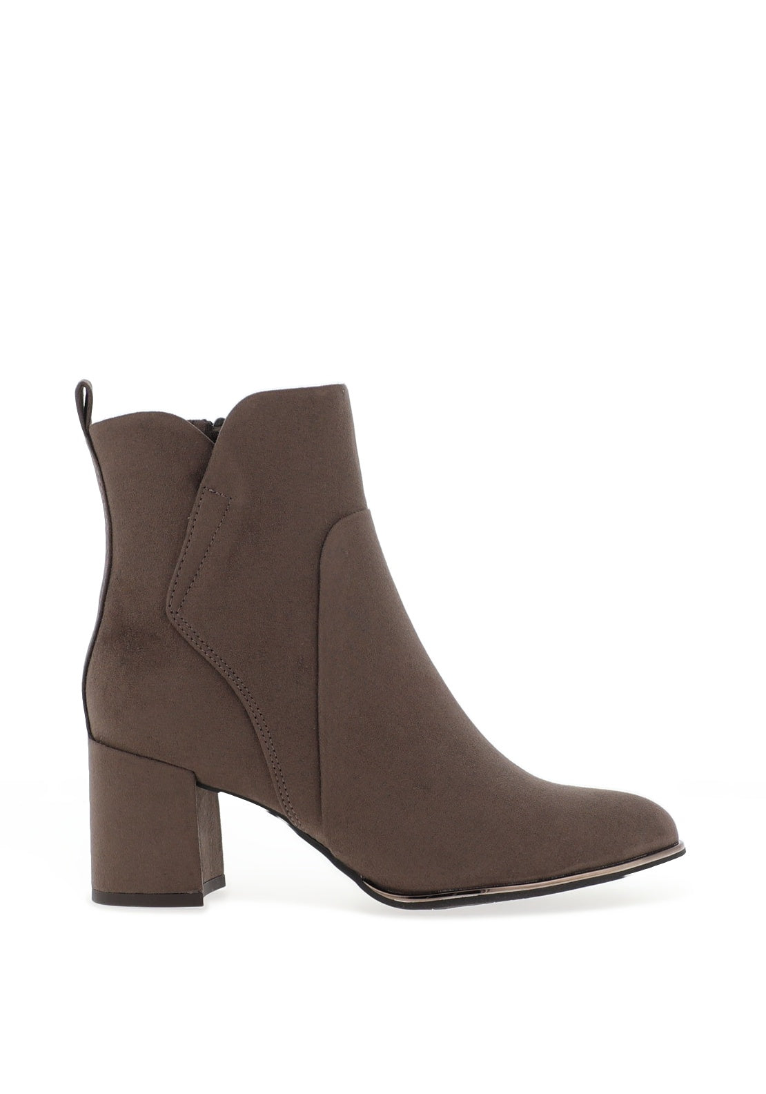 Marco Tozzi Chrome Detail Heeled Boots, Pepper