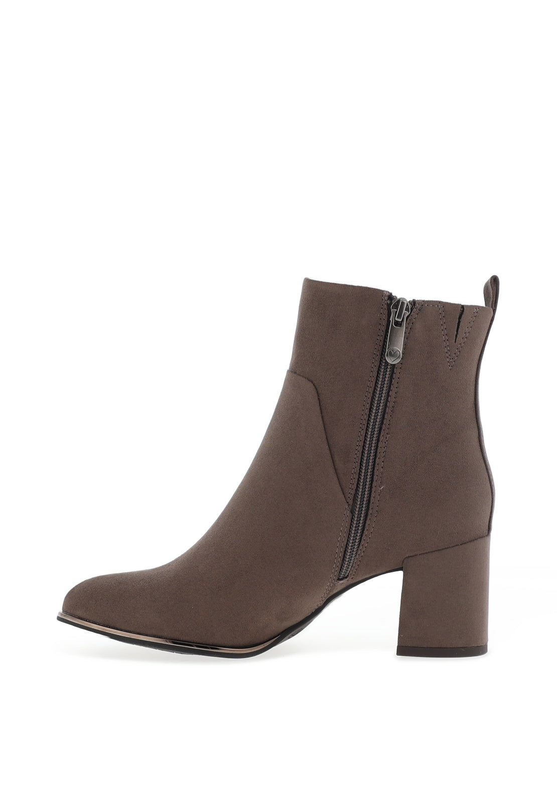 Marco Tozzi Chrome Detail Heeled Boots, Pepper