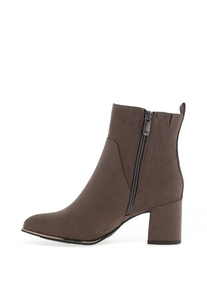 Marco Tozzi Chrome Detail Heeled Boots, Pepper