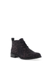 Marco Tozzi Leopard Dessert Boots, Dark Grey