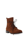 Marco Tozzi Soft Touch Faux Suede Lether Laced Boots, Ivory