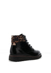 Marco Tozzi Patent Laced Boots, Black
