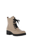 Marco Tozzi Faux Leather Laced Boots, Ivory