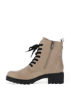 Marco Tozzi Faux Leather Laced Boots, Ivory