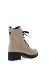 Marco Tozzi Faux Leather Laced Boots, Ivory