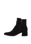 Marco Tozzi Buckle Detailed Low Block Heeled Boots, Black