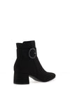Marco Tozzi Buckle Detailed Low Block Heeled Boots, Black