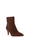 Marco Tozzi Faux Suede High Heeled Ankle Boot, Chocolate Brown