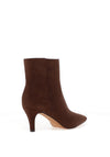 Marco Tozzi Faux Suede High Heeled Ankle Boot, Chocolate Brown